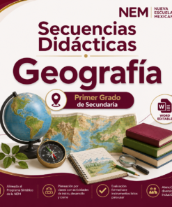 Secuencias Didácticas para Geografía Primer Grado de Secundaria | Planeaciones NEM 2026-2027 | Word Editable