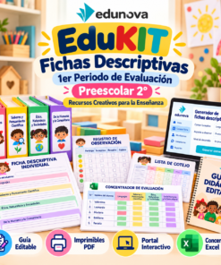 EduKIT Fichas Descriptivas 1er Periodo Preescolar 2° | Evaluación Formativa