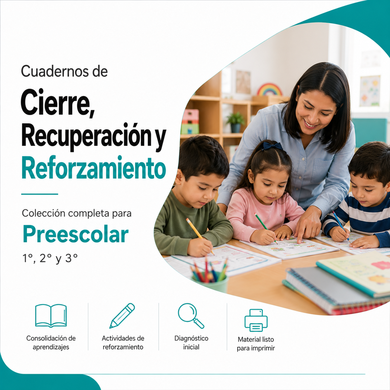 Cuadernos de Cierre, Recuperación y Reforzamiento 2026-2027 Preescolar Completo | 1° a 3° | Material Digital NEM 1 Cuadernos de Cierre, Recuperación y Reforzamiento 2026-2027 Preescolar Completo | 1° a 3° | Material Digital NEM