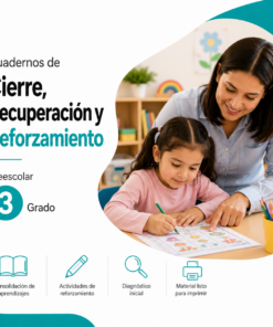 Cuadernos de Cierre, Recuperación y Reforzamiento 2026-2027 3° Preescolar | Material Digital NEM