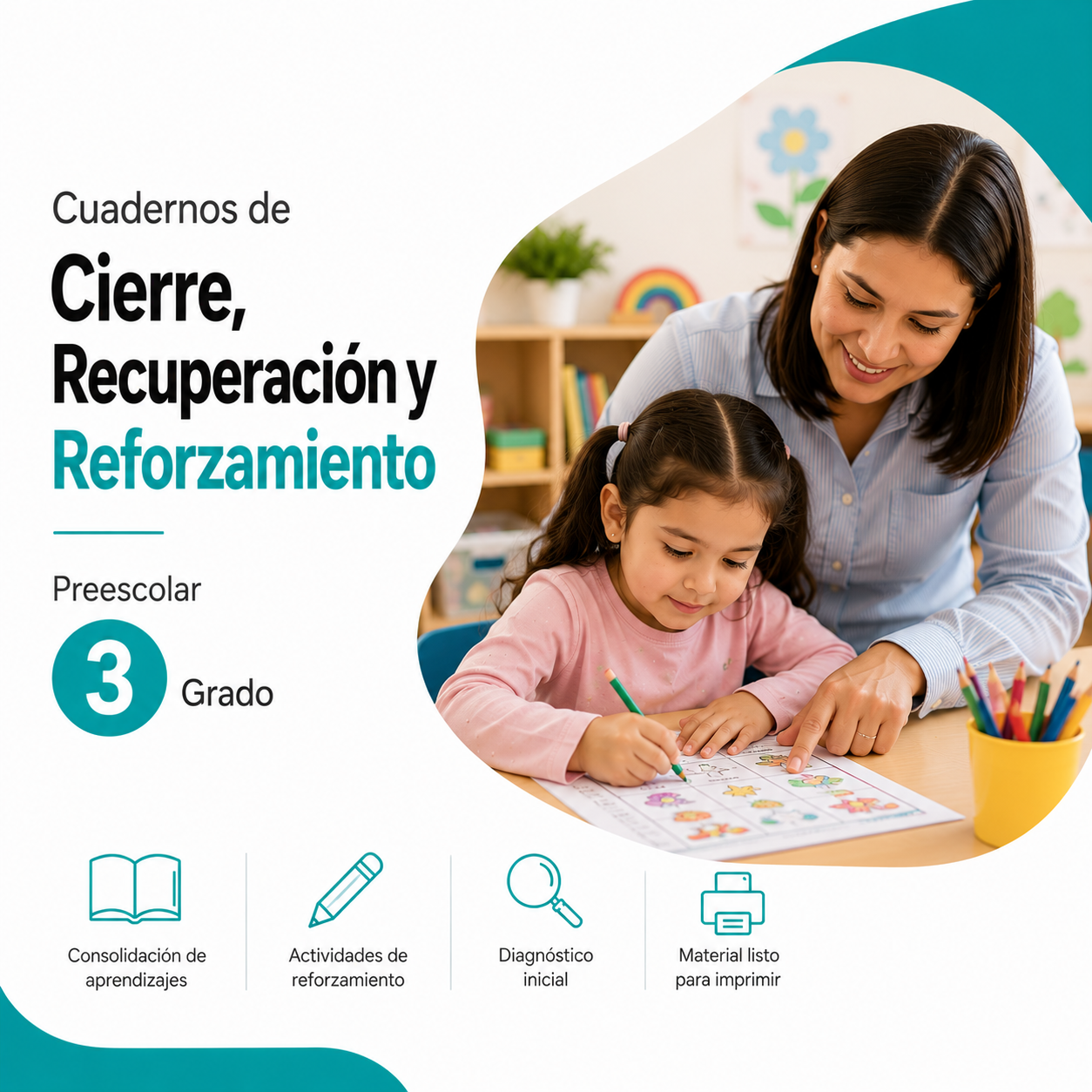 Cuadernos de Cierre, Recuperación y Reforzamiento 2026-2027 3° Preescolar | Material Digital NEM 1 Cuadernos de Cierre, Recuperación y Reforzamiento 2026-2027 3° Preescolar | Material Digital NEM