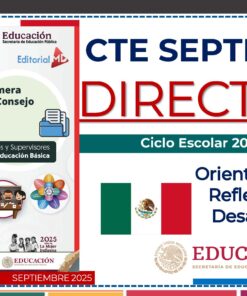 Cartel digital para la reunión de septiembre del Consejo Técnico Escolar (CTE). El texto incluye 