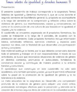 Cuadernillo de trabajo Temas selectos de igualdad y derechos humanos II