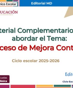 Tema 4 Contestado: Programa de mejora continua CTE NEM 2025 - 2026 (Todos los Niveles) 24 Diapositiva de presentación con logotipos y texto en español que dice: