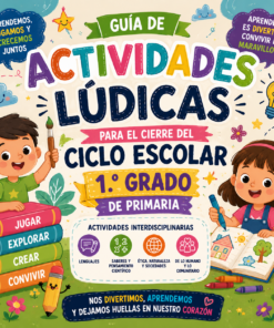 Actividades Lúdicas para el Cierre del Ciclo Escolar | 1° de Primaria | Guía PDF + Presentación PPT Editable
