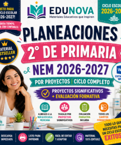 Planeaciones NEM 2° Primaria 2026-2027 Editables en Word | Proyectos, Evaluación Formativa y Ciclo Completo