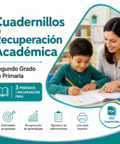 Cuadernillos de Recuperación Académica Segundo Grado de Primaria 2026-2027 | Paquete Completo 3 Periodos + Recuperación Final | PDF Imprimible