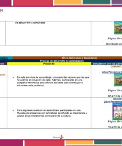 Ficha curricular para 2° de Primaria centrada en la educación comunitaria con un proyecto sobre perros en la comunidad y actividades relacionadas con manualidades. Incluye referencias de libros, descripciones de proyectos y un calendario de distribución para octubre. El calendario abarca las páginas 2 y 3 del Programa Analítico 2° Primaria (Planeación Octubre 2023).