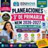 Planeaciones NEM 3° Primaria 2026-2027 Editables en Word | Proyectos, Evaluación Formativa y Ciclo Completo