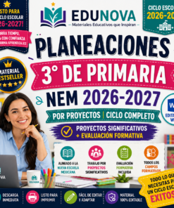 Planeaciones NEM 3° Primaria 2026-2027 Editables en Word | Proyectos, Evaluación Formativa y Ciclo Completo