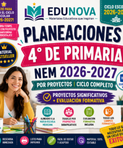 Planeaciones NEM 4° Primaria 2026-2027 Editables en Word | Proyectos, Evaluación Formativa y Ciclo Completo