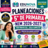 Planeaciones NEM 5° Primaria 2026-2027 Editables en Word | Proyectos, Evaluación Formativa y Ciclo Completo
