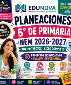 Planeaciones NEM 5° Primaria 2026-2027 Editables en Word | Proyectos, Evaluación Formativa y Ciclo Completo
