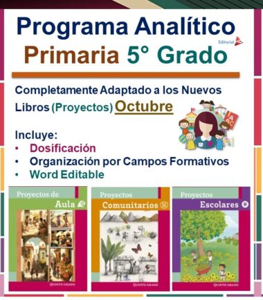 Planeacion octubre quinto grado