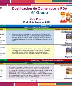 Planeación de Enero de Sexto Grado de Primaria 2025 - 2026 NEM