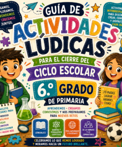Actividades Lúdicas para el Cierre del Ciclo Escolar | 6° de Primaria | Guía PDF + Presentación PPT Editable