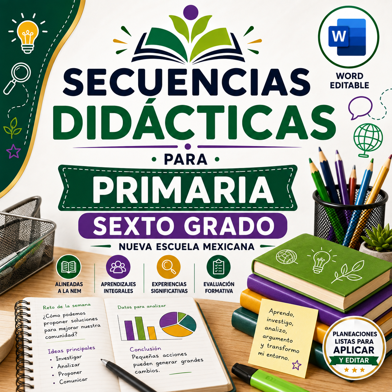 Secuencias Didácticas para Primaria Sexto Grado | Planeaciones NEM 2026-2027 | Word Editable 1 Secuencias Didácticas para Primaria Sexto Grado | Planeaciones NEM 2026-2027 | Word Editable