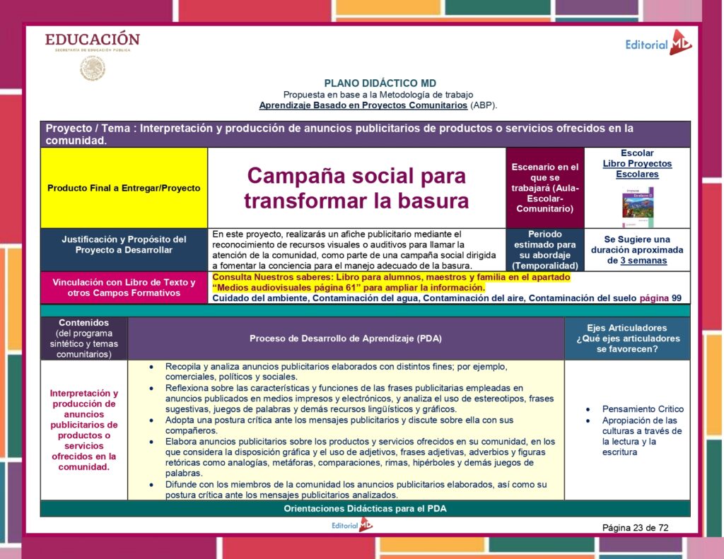 Programa Analitico Sexto Grado (Fase 5) ¡ELABORADO!