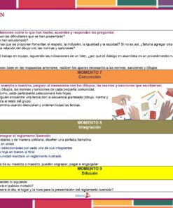 Una página educativa en español con actividades relacionadas con el trabajo en equipo, la inclusión, las normas grupales y las sanciones. La página incluye preguntas de discusión y escenarios para la reflexión grupal, enfatizando la integración y la concientización. Es parte del Programa Analítico 6° Primaria (Planeación Octubre 2023).
