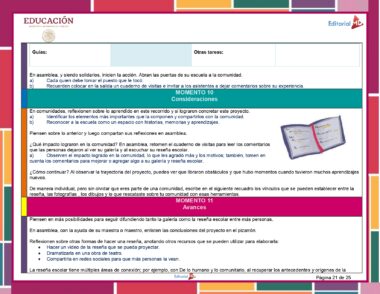 Un diseño de documento para el Programa Analítico 6° Primaria (Planeación Octubre 2023) con secciones coloridas, incluidos títulos y texto. La sección roja en la parte superior tiene un logotipo, un título y Planeación Octubre 2023. La sección verde en el medio contiene pautas del Programa Analítico y la sección azul en la parte inferior proporciona instrucciones adicionales.