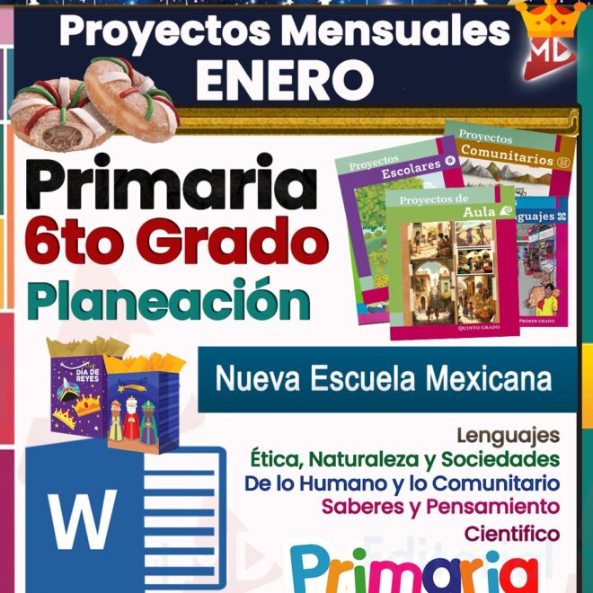 Planeación de Enero de Sexto Grado de Primaria 2025 - 2026 NEM
