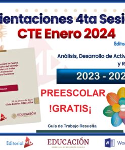 Productos Contestados Cuarta sesión CTE 2024 Preescolar Gratis