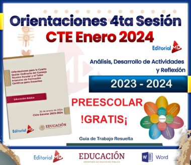 Productos Contestados Cuarta sesión CTE 2024 Preescolar Gratis