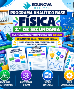 Física NEM 2.º de Secundaria | Programa Analítico Base y Planeaciones por Proyectos STEAM | Word Editable