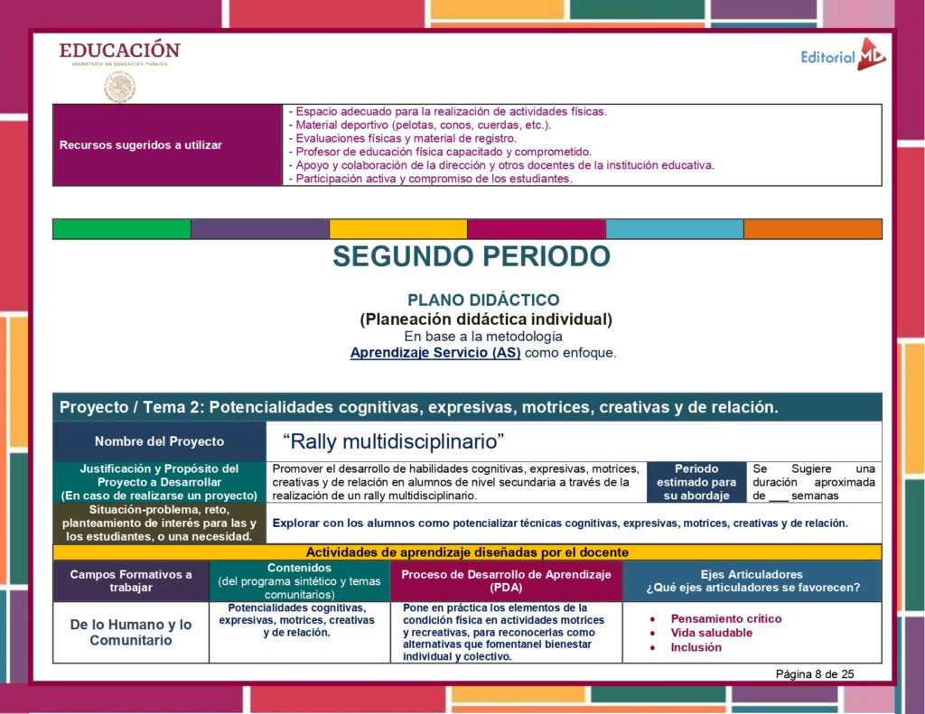 Programa Analítico Educación Física Secundaria (2023 - 2024)