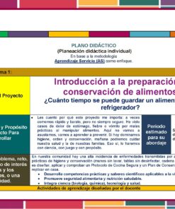 Programa Analítico Tecnología Conservación Alimentos 1° Grado SECUNDARIA (NEM 2025 – 2026) 21 Una colorida diapositiva educativa esboza un plan de clase sobre la preparación y conservación de alimentos, centrándose en cuánto tiempo duran los alimentos en un frigorífico. Incluye información sobre el proyecto, justificación y consejos sobre la duración sugerida para el almacenamiento de alimentos.