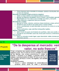 Programa Analítico Tecnología Conservación Alimentos 1° Grado SECUNDARIA (NEM 2025 – 2026) 13 Diapositiva de presentación en español sobre un proyecto titulado
