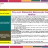 Programa Analítico Tecnología Diseño Gráfico 1° SECUNDARIA (NEM 2026 – 2027) 18 Captura de pantalla de una plantilla de proyecto escolar titulada
