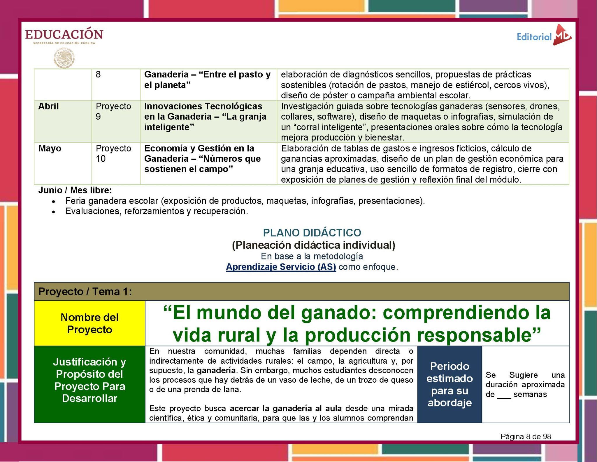 Programa Analítico Tecnología – Énfasis en Ganadería 1° de Secundaria | NEM 2025–2026 4 Programa Analítico Tecnología – Énfasis en Ganadería 1° de Secundaria | NEM 2025–2026 - Image 4