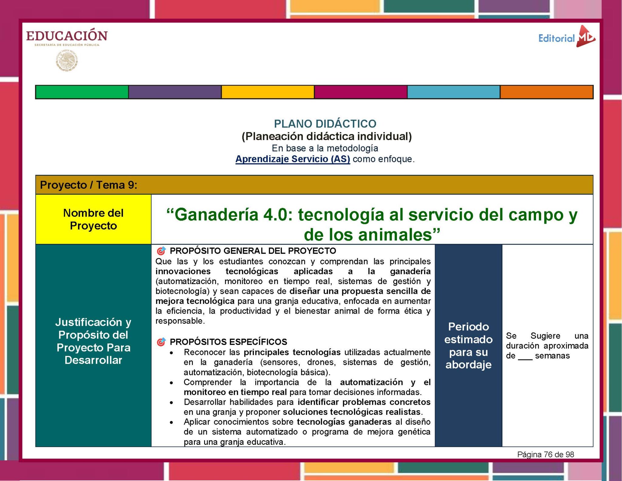 Programa Analítico Tecnología – Énfasis en Ganadería 1° de Secundaria | NEM 2025–2026 11 Programa Analítico Tecnología – Énfasis en Ganadería 1° de Secundaria | NEM 2025–2026 - Image 11