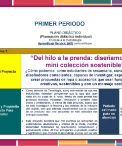 Programa Analitico Tecnologia 1° Editorial MD Industria del Vestido Pagina 05