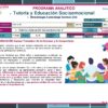 Portada de un programa educativo titulado 