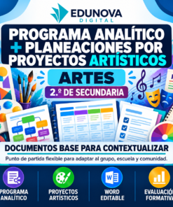 Programa Analítico y Planeaciones de Artes 2.º de Secundaria | Proyectos Artísticos | Word Editable