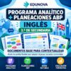 Programa Analítico y Planeaciones de Inglés 3.º de Secundaria | ABP | Word Editable