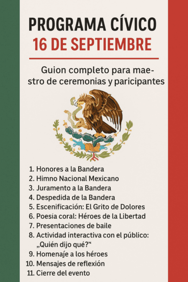 Programa Cívico del 16 de Septiembre !Descarga GRATIS!