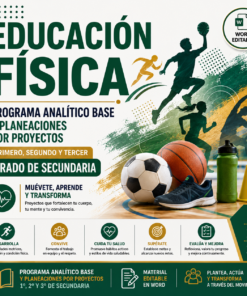 Educación Física NEM 1°, 2° y 3° de Secundaria Programa Analítico Base y Planeaciones por Proyectos 2026-2027 Word Editable
