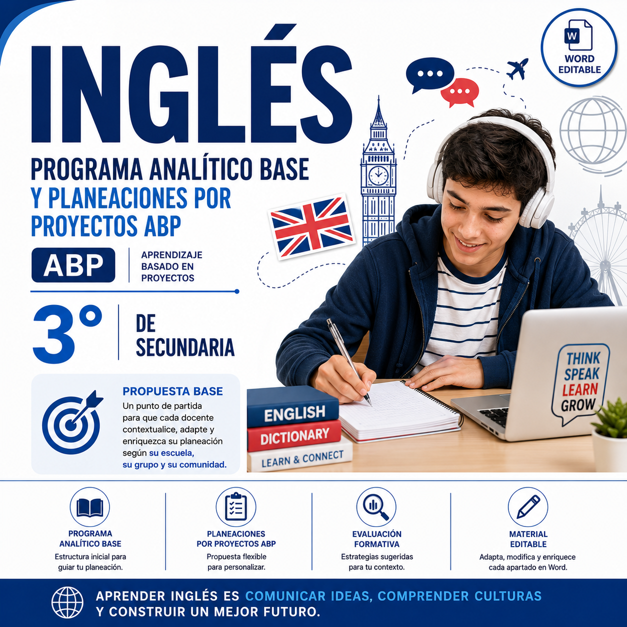 Inglés NEM 3° de Secundaria Programa Analítico Base y Planeaciones por Proyectos ABP 2026-2027 Word Editable 1 Inglés NEM 3° de Secundaria Programa Analítico Base y Planeaciones por Proyectos ABP 2026-2027 Word Editable