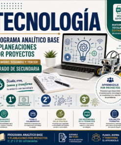 Tecnología NEM 1°, 2° y 3° de Secundaria Programa Analítico Base y Planeaciones por Proyectos 2026-2027 Word Editable