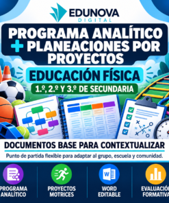 Programa Analítico y Planeaciones de Educación Física 1.º, 2.º y 3.º de Secundaria | Proyectos | Word Editable