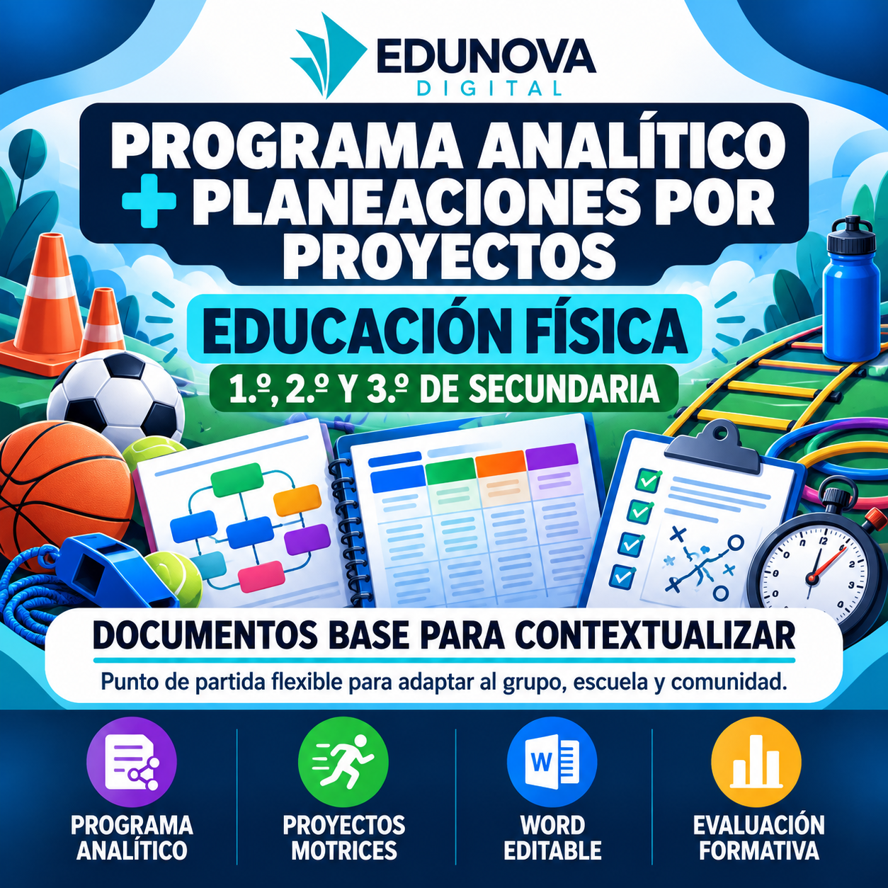 Programa Analítico y Planeaciones de Educación Física 1.º, 2.º y 3.º de Secundaria | Proyectos | Word Editable 1 Programa Analítico y Planeaciones de Educación Física 1.º, 2.º y 3.º de Secundaria | Proyectos | Word Editable