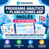 Programa Analítico y Planeaciones de Inglés 1.º de Secundaria | ABP | Word Editable