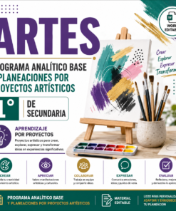 Artes NEM 1° de Secundaria Programa Analítico Base y Planeaciones por Proyectos Artísticos 2026-2027 Word Editable
