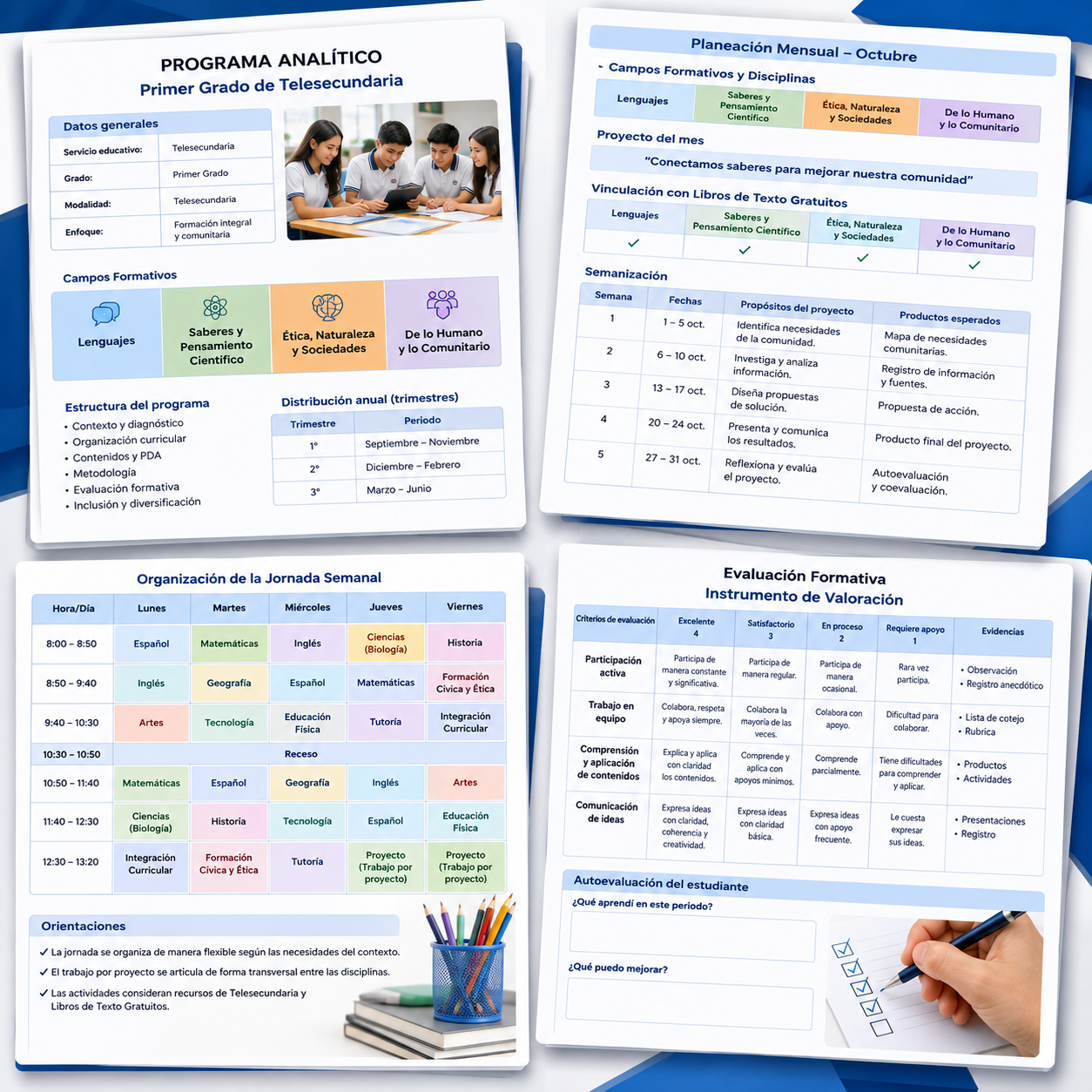 Planeaciones NEM Telesecundaria 1er Grado 2026-2027 | Programa Analítico y Planeación Mensual | Word Editable 2 Planeaciones NEM Telesecundaria 1er Grado 2026-2027 | Programa Analítico y Planeación Mensual | Word Editable - Image 2