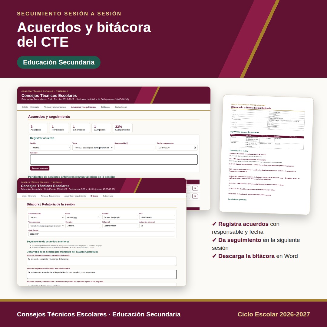 Consejos Técnicos Escolares 2026-2027 | Secundaria | Itinerario con Productos Contestados | Todos los Temas del Ciclo Escolar Completo 4 Consejos Técnicos Escolares 2026-2027 | Secundaria | Itinerario con Productos Contestados | Todos los Temas del Ciclo Escolar Completo - Imagen 4