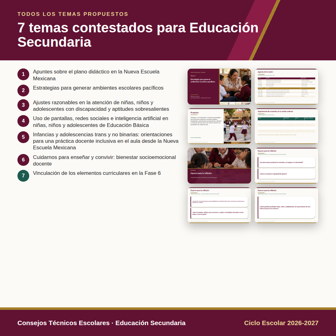 Consejos Técnicos Escolares 2026-2027 | Secundaria | Itinerario con Productos Contestados | Todos los Temas del Ciclo Escolar Completo 5 Consejos Técnicos Escolares 2026-2027 | Secundaria | Itinerario con Productos Contestados | Todos los Temas del Ciclo Escolar Completo - Imagen 5