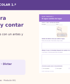 Descubro Agua, Aire y Texturas | 1.º de Preescolar | 20 Experiencias con Fichas, Guías, Word, PowerPoint y Portal HTML 9 Promocional 02